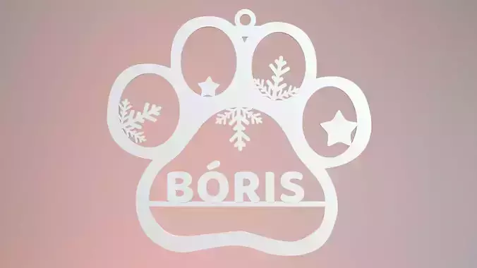 Pet Christmas Ornament Boris 3D print 3D print model