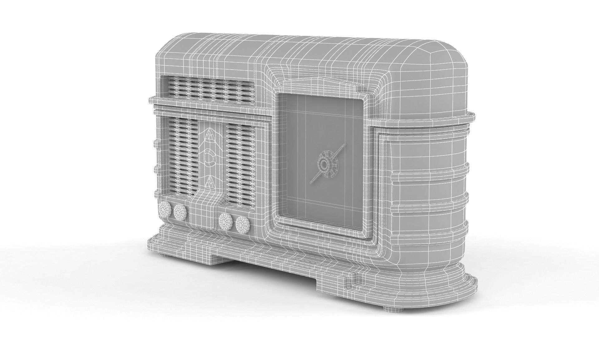 Old Radio 3D model_9