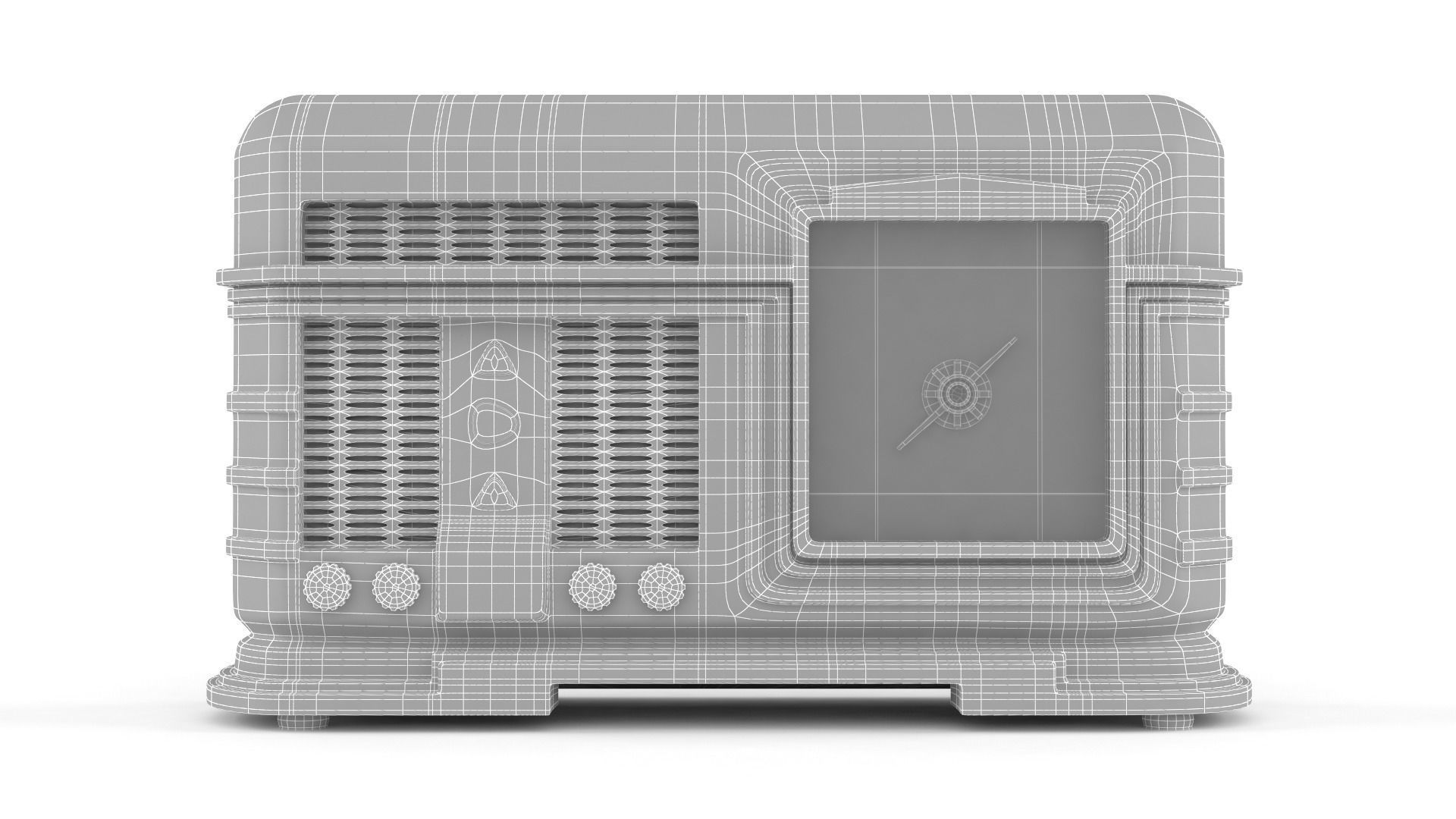 Old Radio 3D model_8