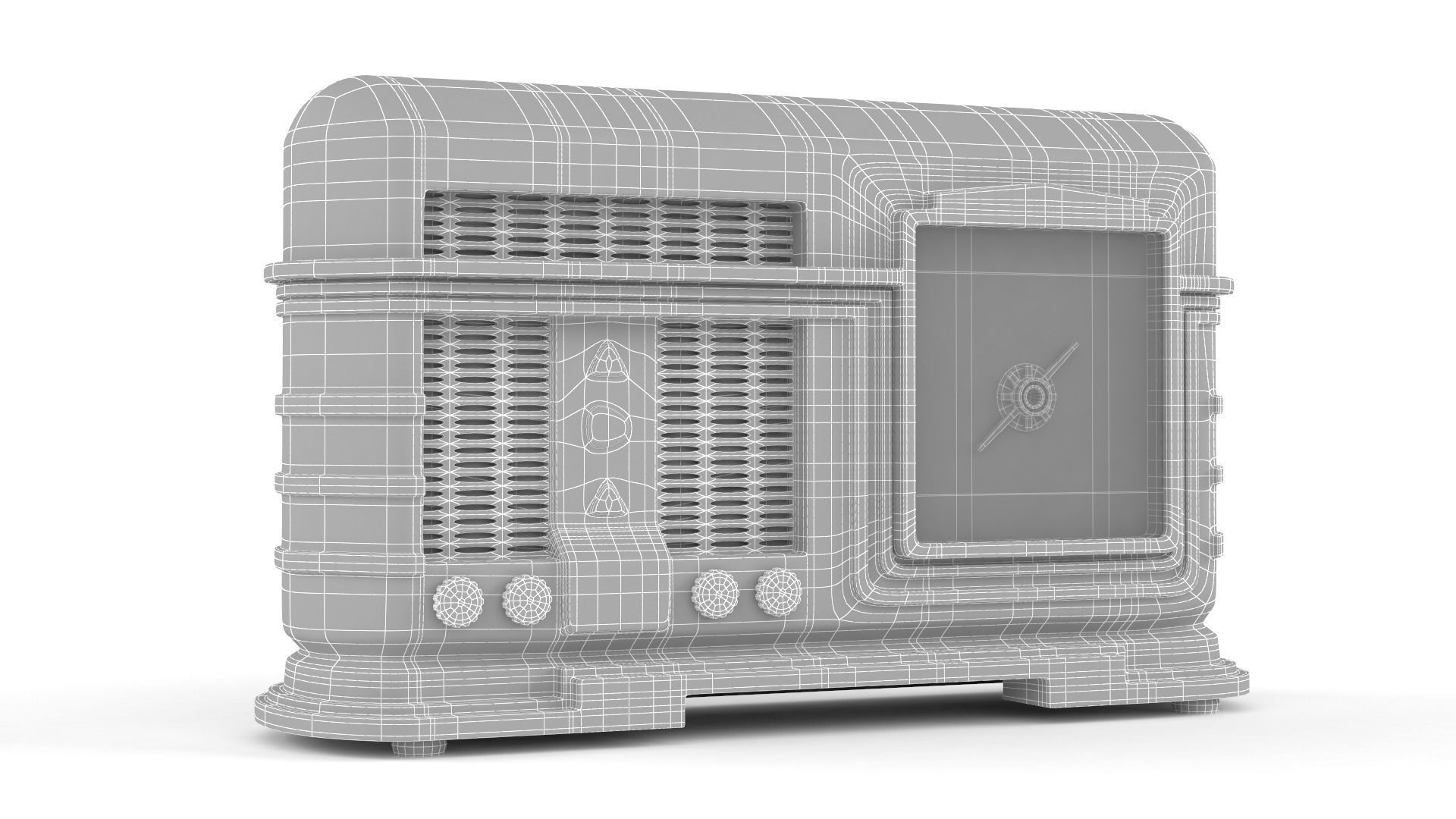 Old Radio 3D model_7