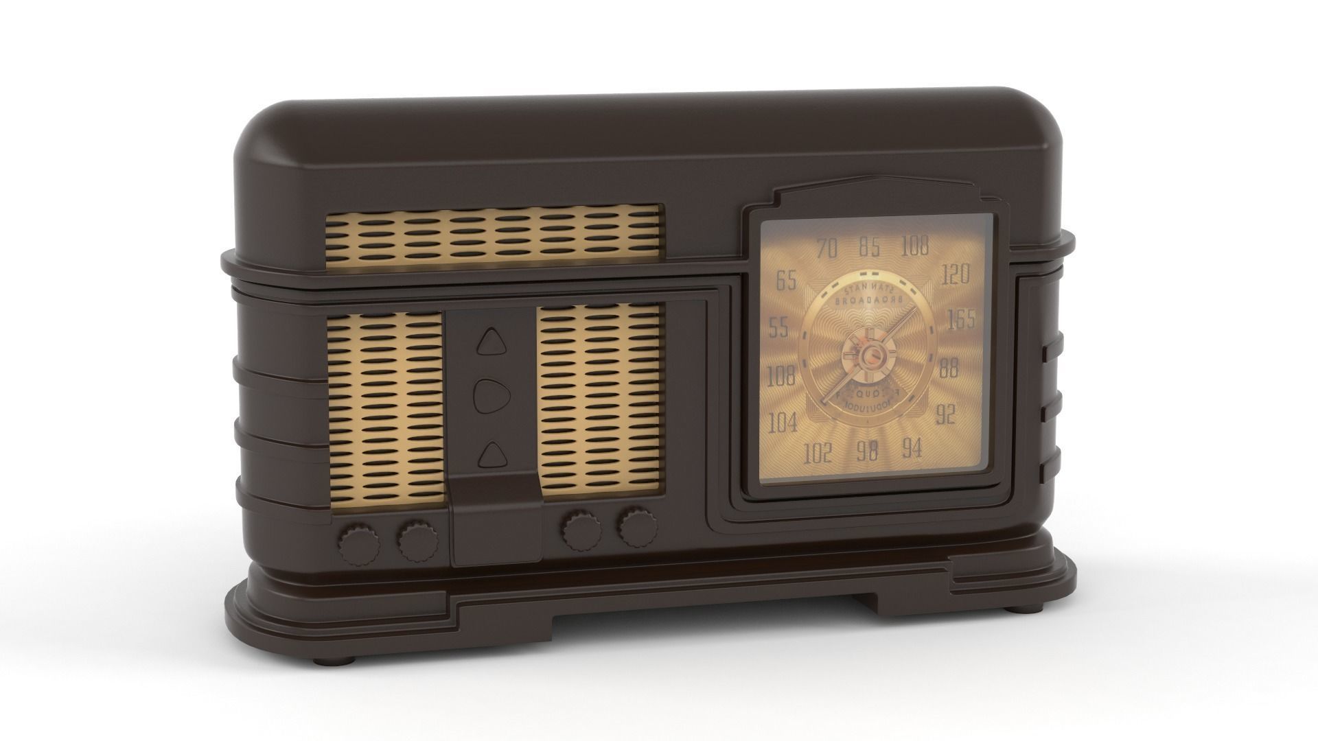 Old Radio 3D model_5