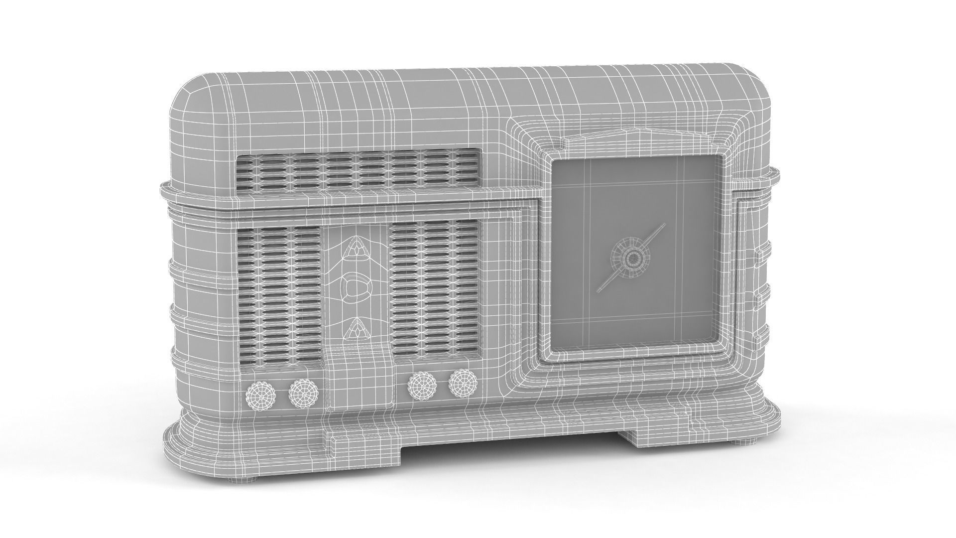 Old Radio 3D model_12