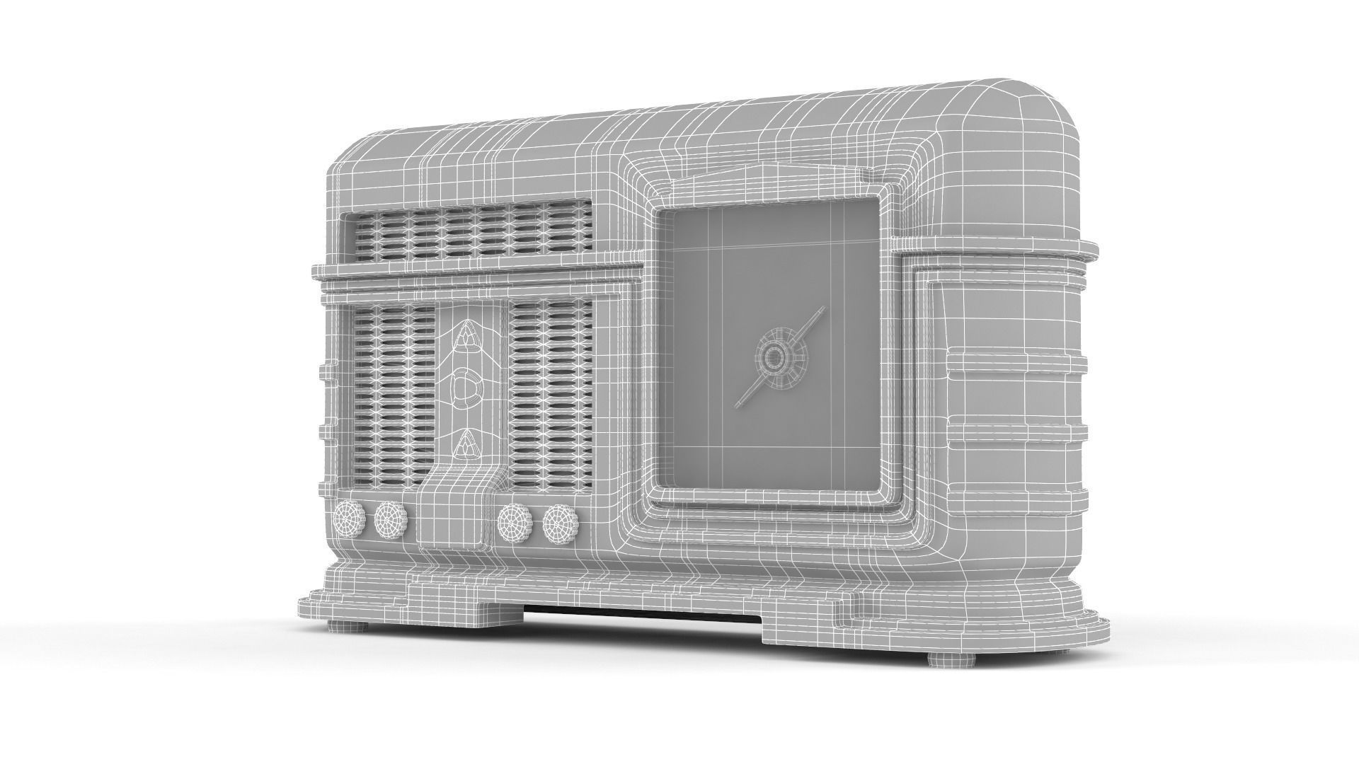 Old Radio 3D model_13