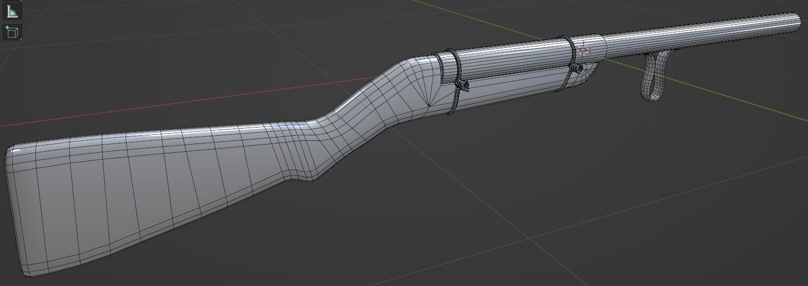 Richardson Model R-5 Slam Fire Shotgun Low Poly Free low-poly 3D model_9