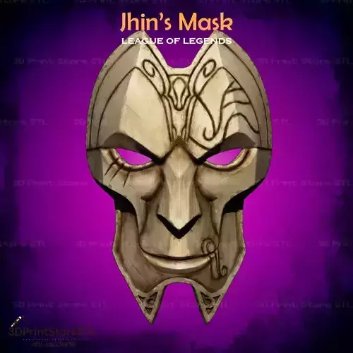 Jhin Mask Cosplay League of Legends - STL File 3D print model