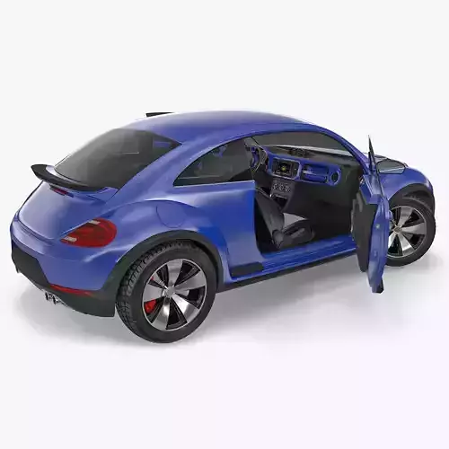 Compact Car Generic Rigged 3D model