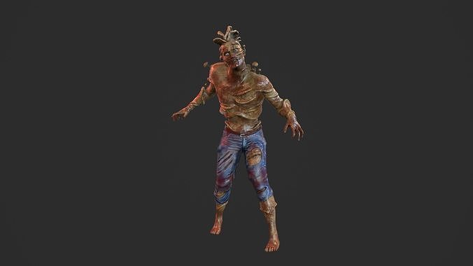 Infected Zombie - Rigged Game Ready Low-poly 3D model Low-poly 3D model