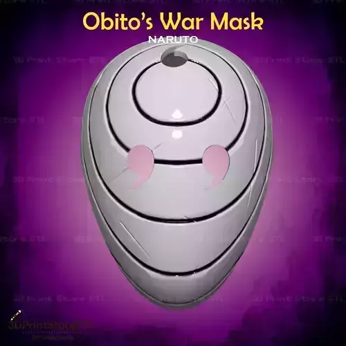 Obito War Mask Cosplay Naruto - STL File 3D print model