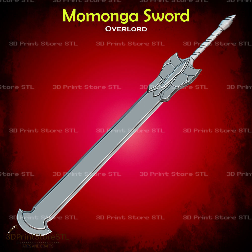 Momonga Sword Cosplay OverLord - STL File 3D print model_1