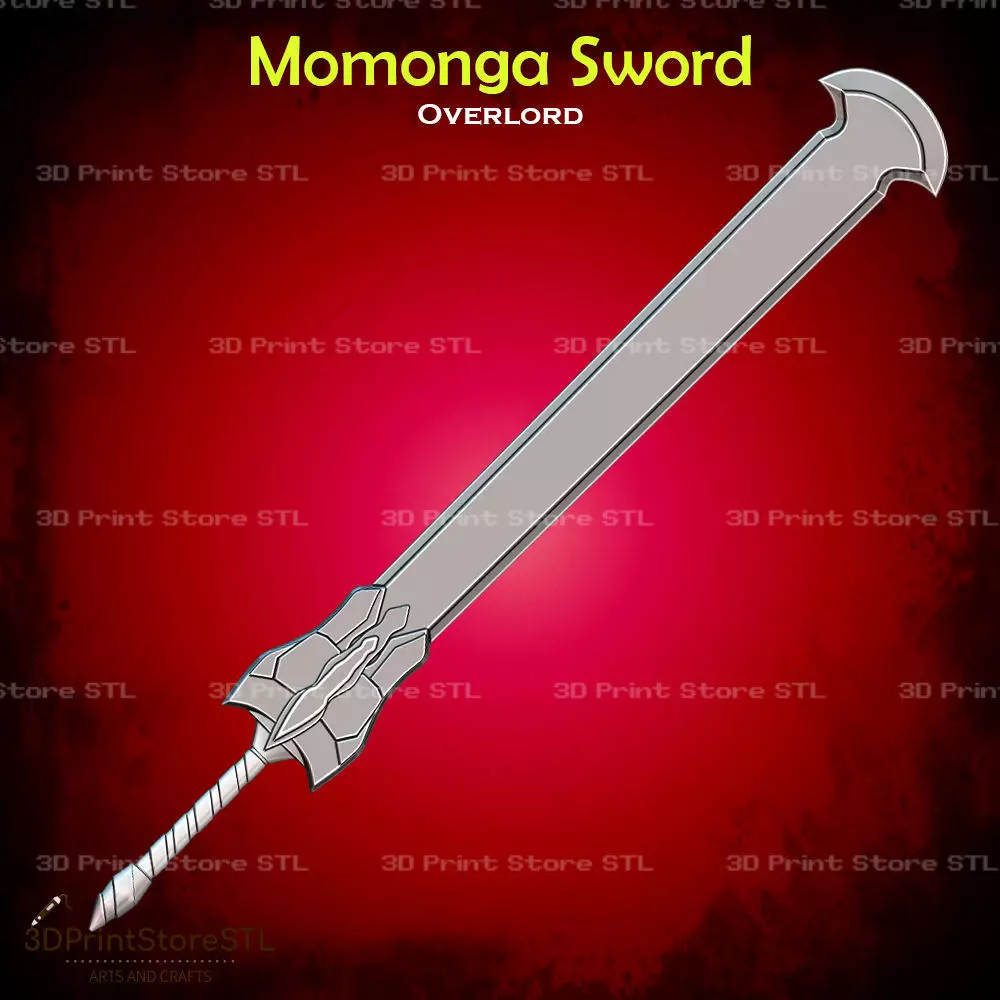 Momonga Sword Cosplay OverLord - STL File 3D print model_0