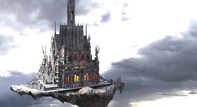Flying Christmas Escape mansion 3D model
