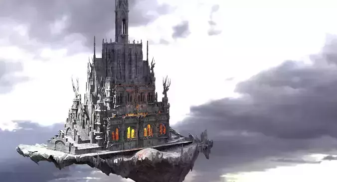 Flying Christmas Escape mansion 3D model
