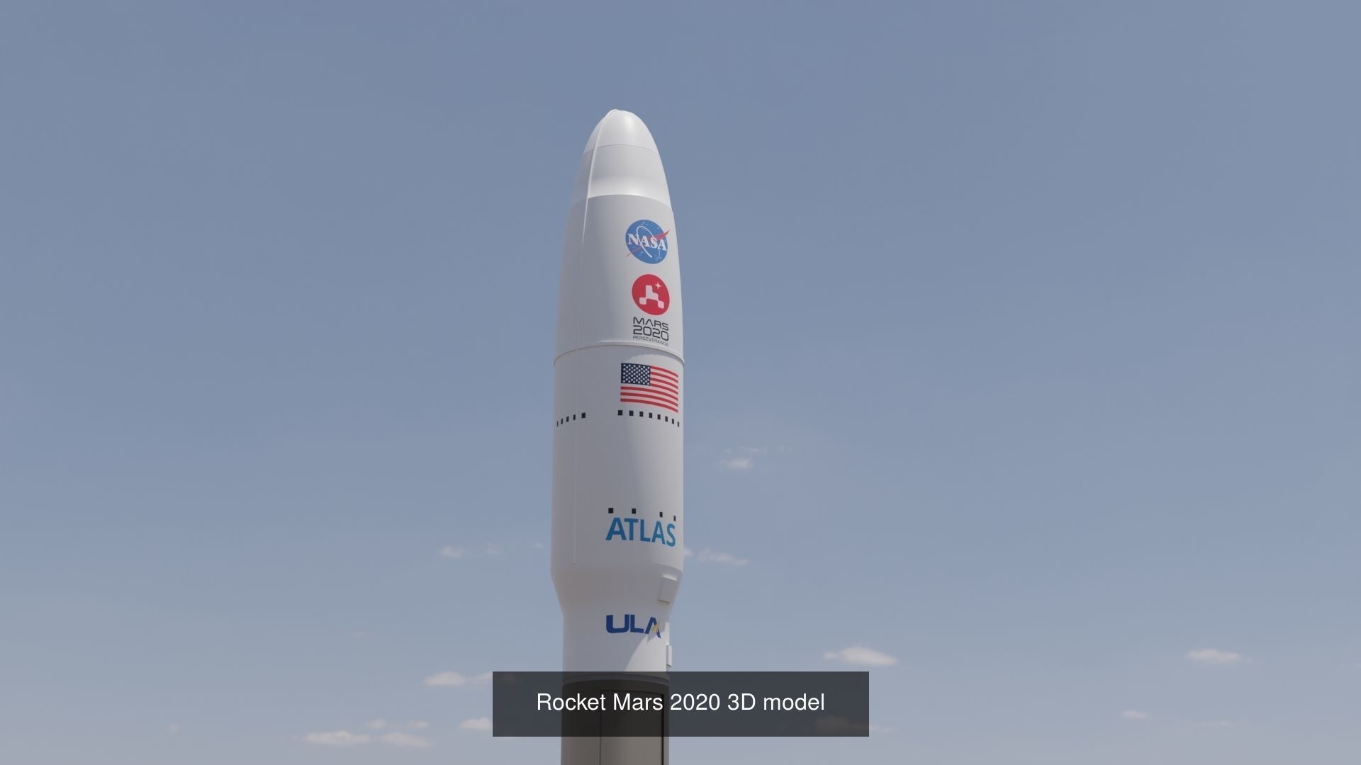 Space rocket in sky 3D Model Collection_4