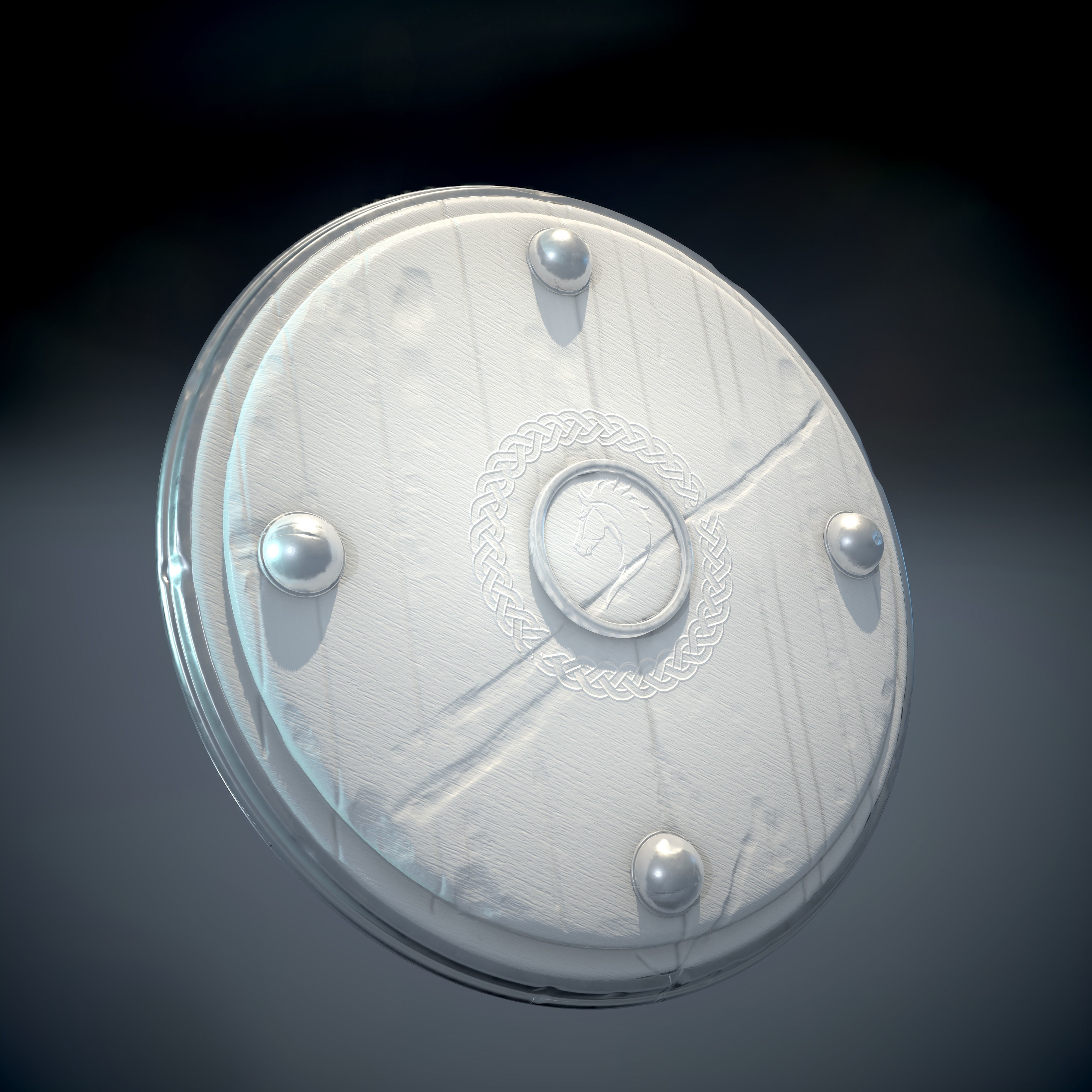 Viking Shield Low Poly Low-poly 3D model_4