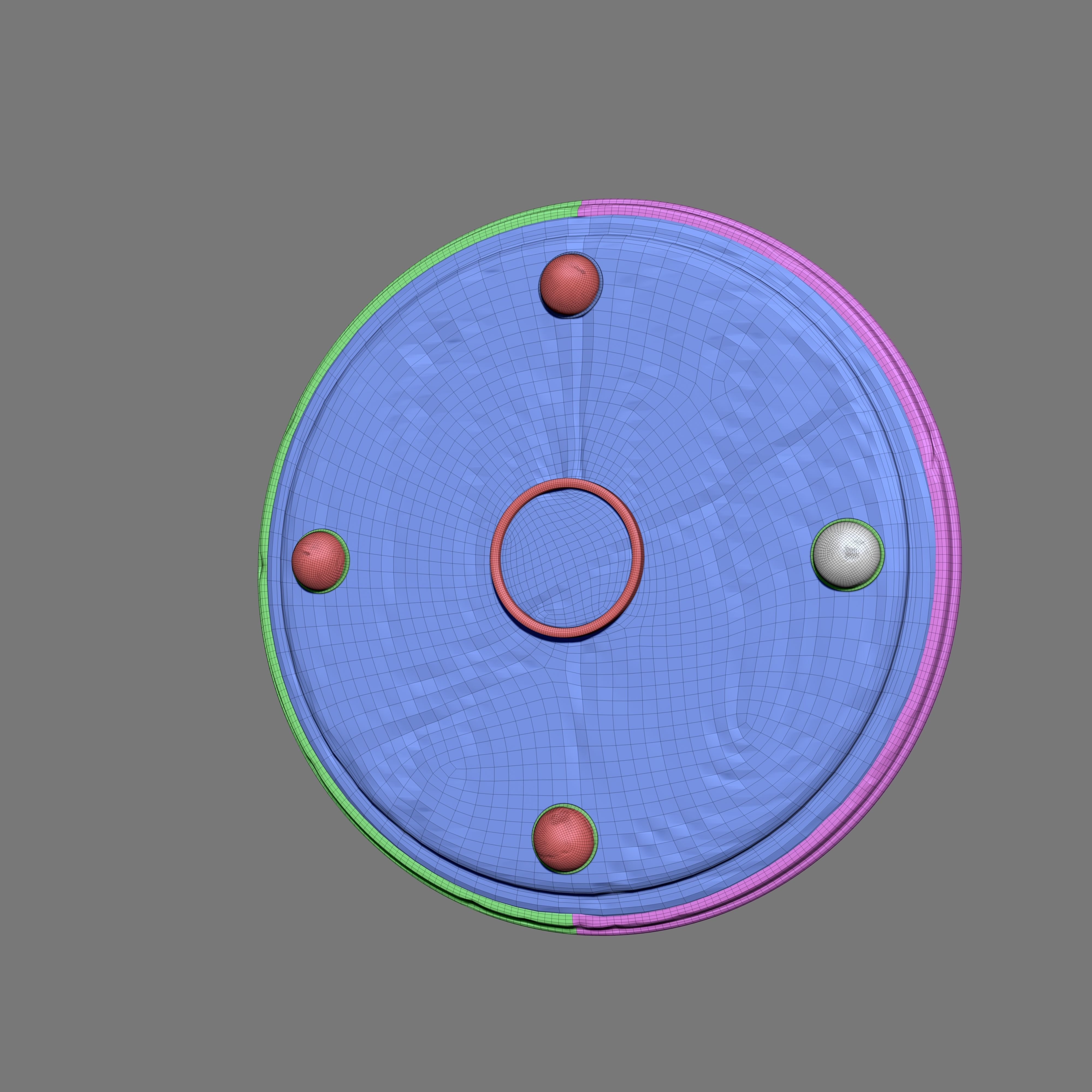 Viking Shield Low Poly Low-poly 3D model_5