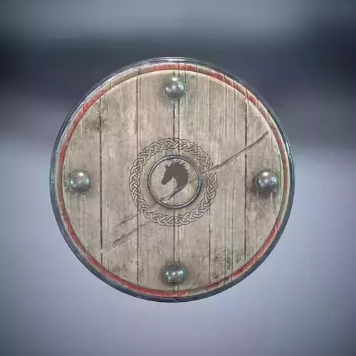 Viking Shield Low Poly