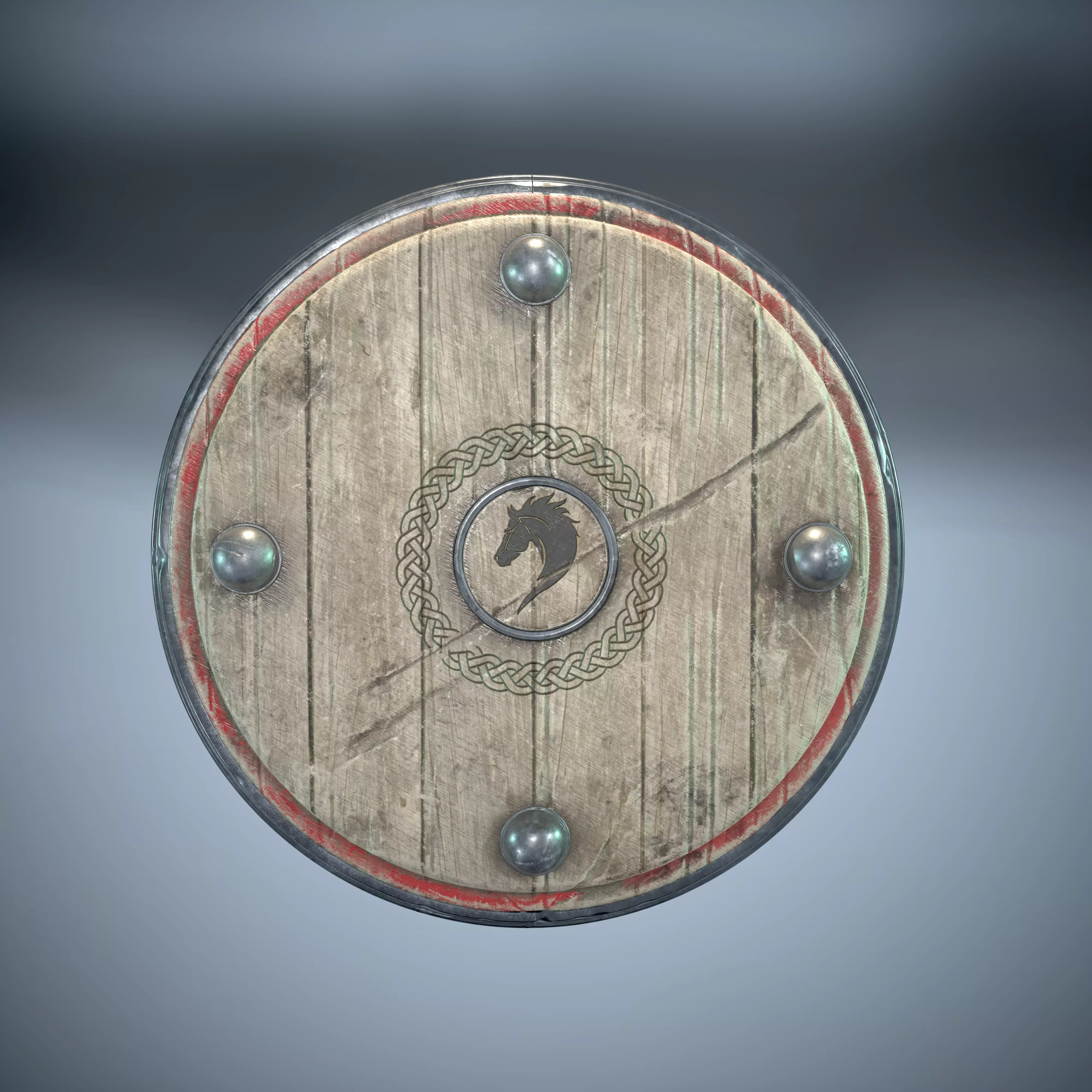 Viking Shield Low Poly Low-poly 3D model_0