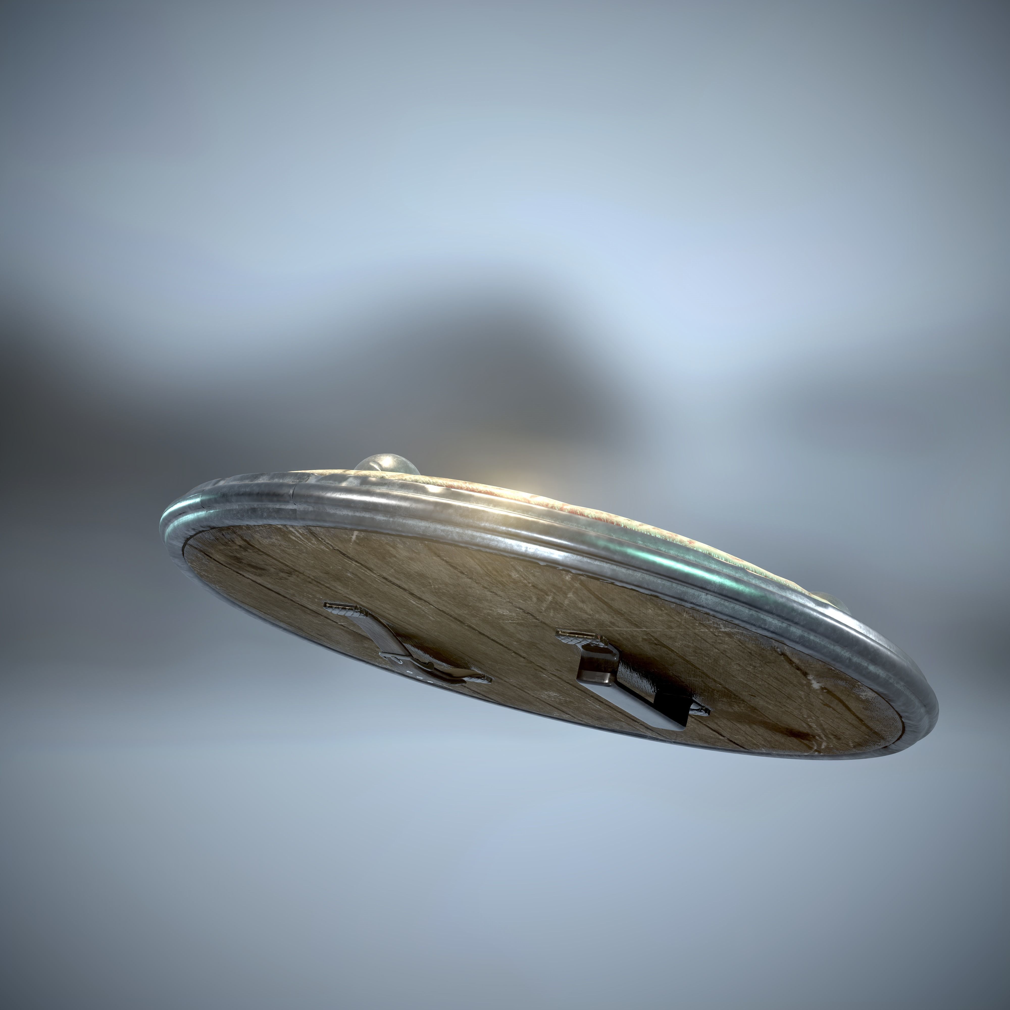 Viking Shield Low Poly Low-poly 3D model_2