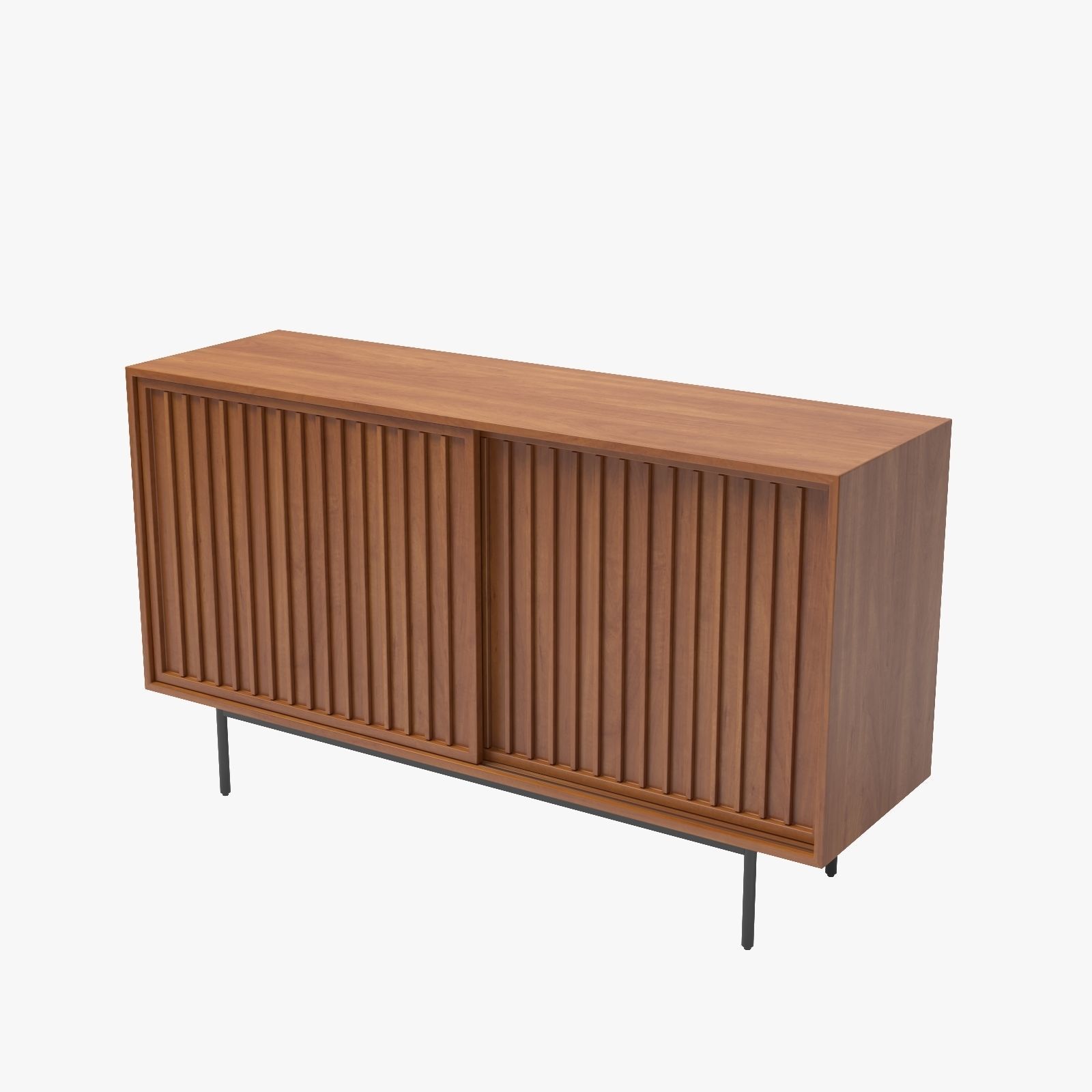 West Elm Slatted Buffet 3D model CGTrader