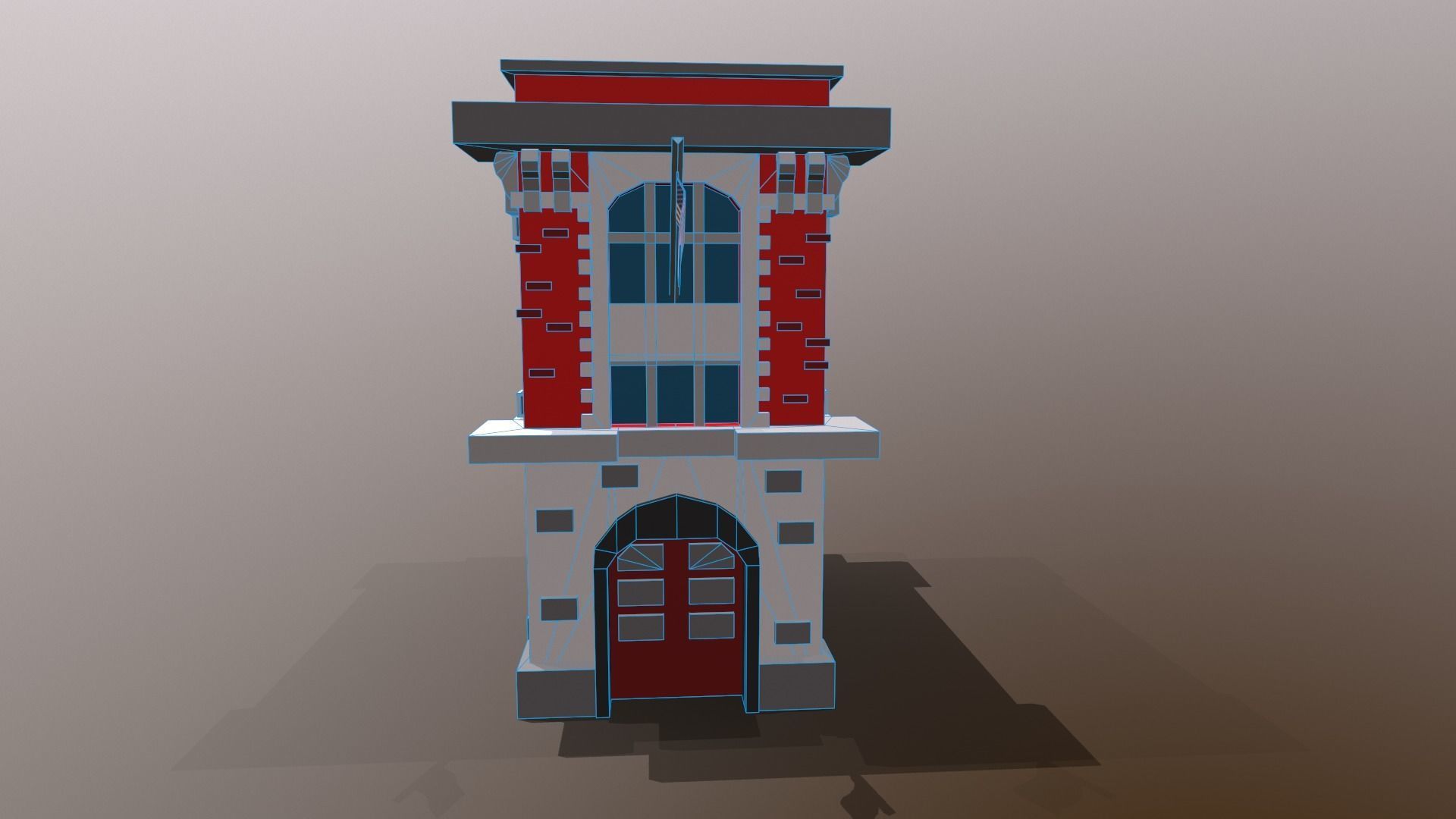 Fire Station Low Poly Low-poly 3D model_8