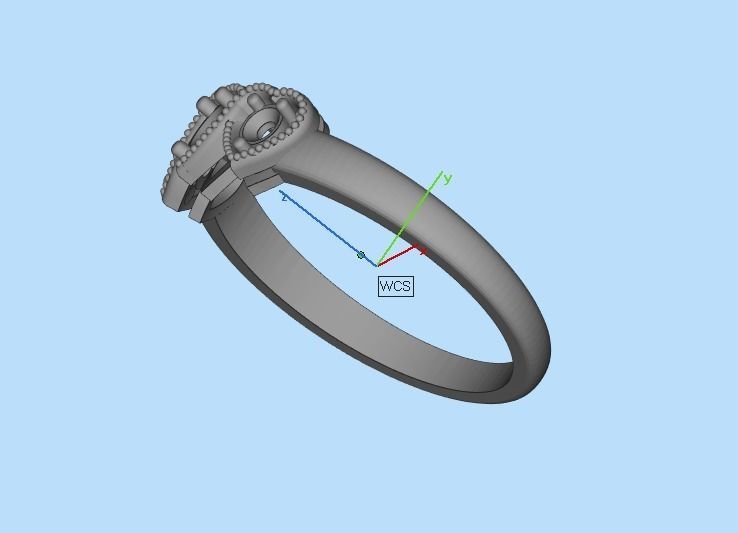 heart ring with stones 3D print model_26