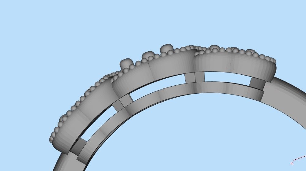 heart ring with stones 3D print model_28