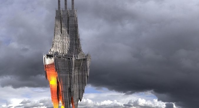 Medieval castle hellscape 2 3D model