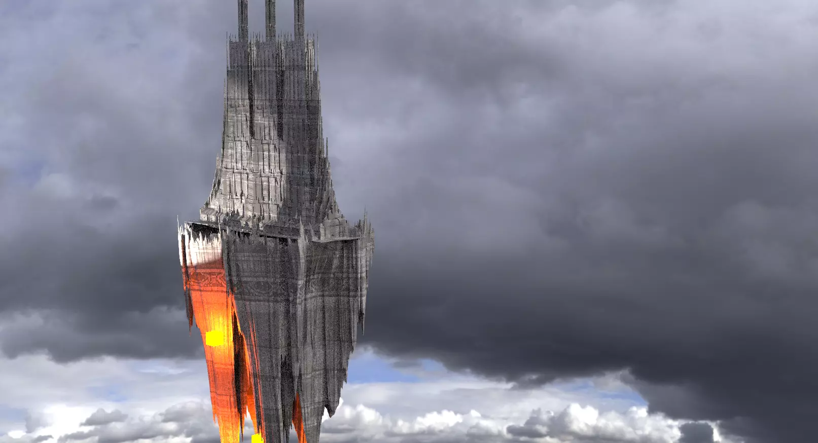 Medieval castle hellscape 2 3D model