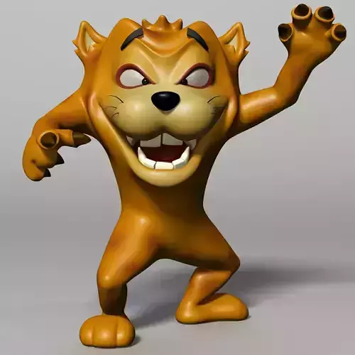 Cartoon Beast Rigged Low-poly 3D model