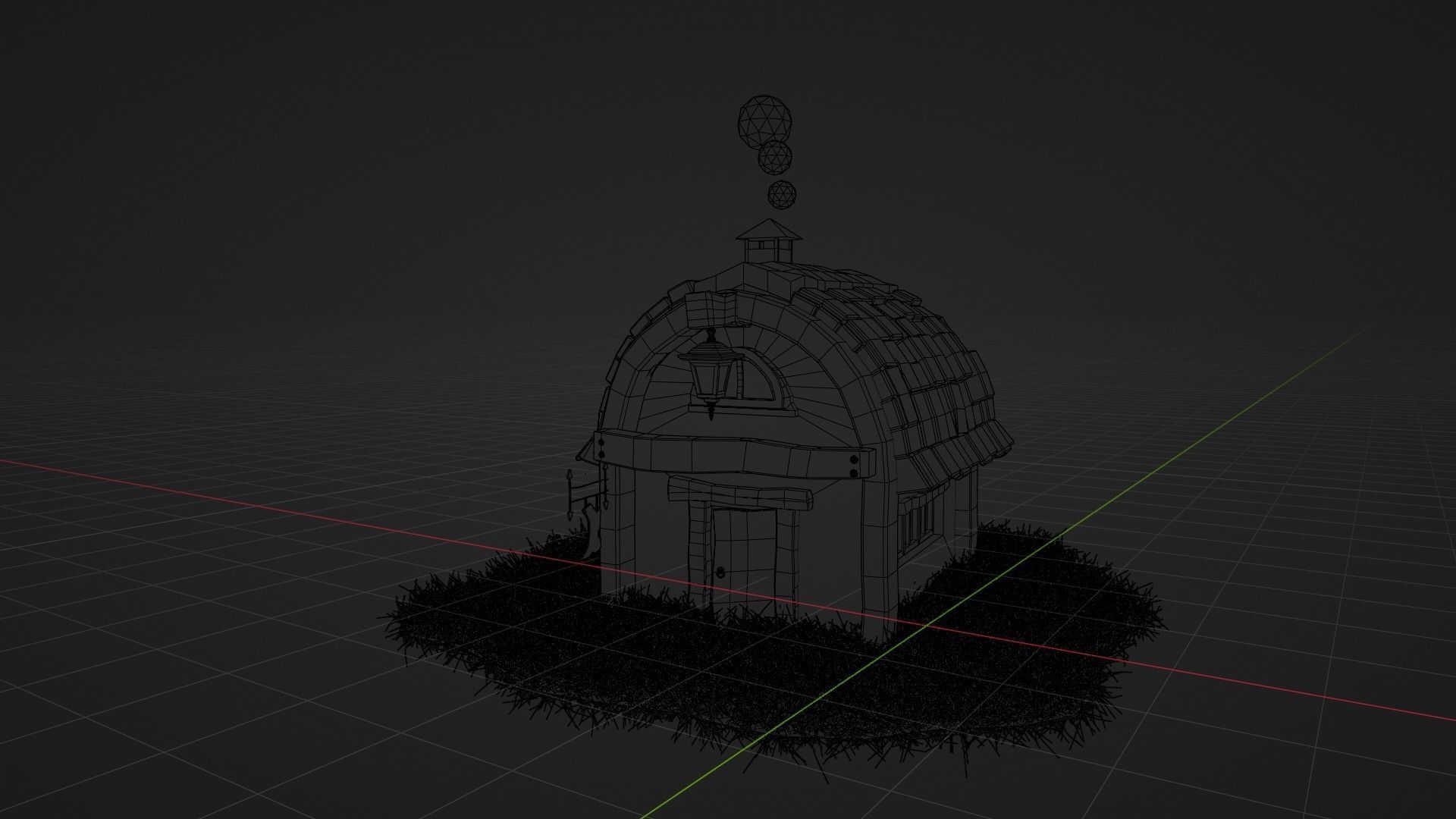 Old cobbler house low poly  3D model_9