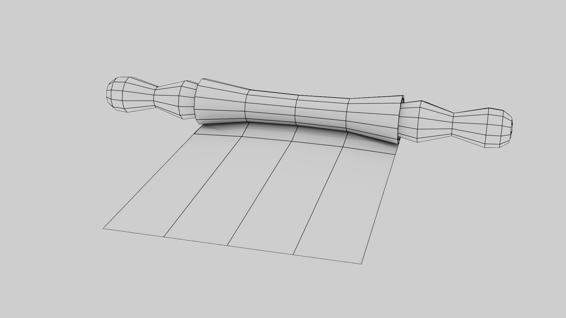 Antient Scroll Low-poly 3D model_5