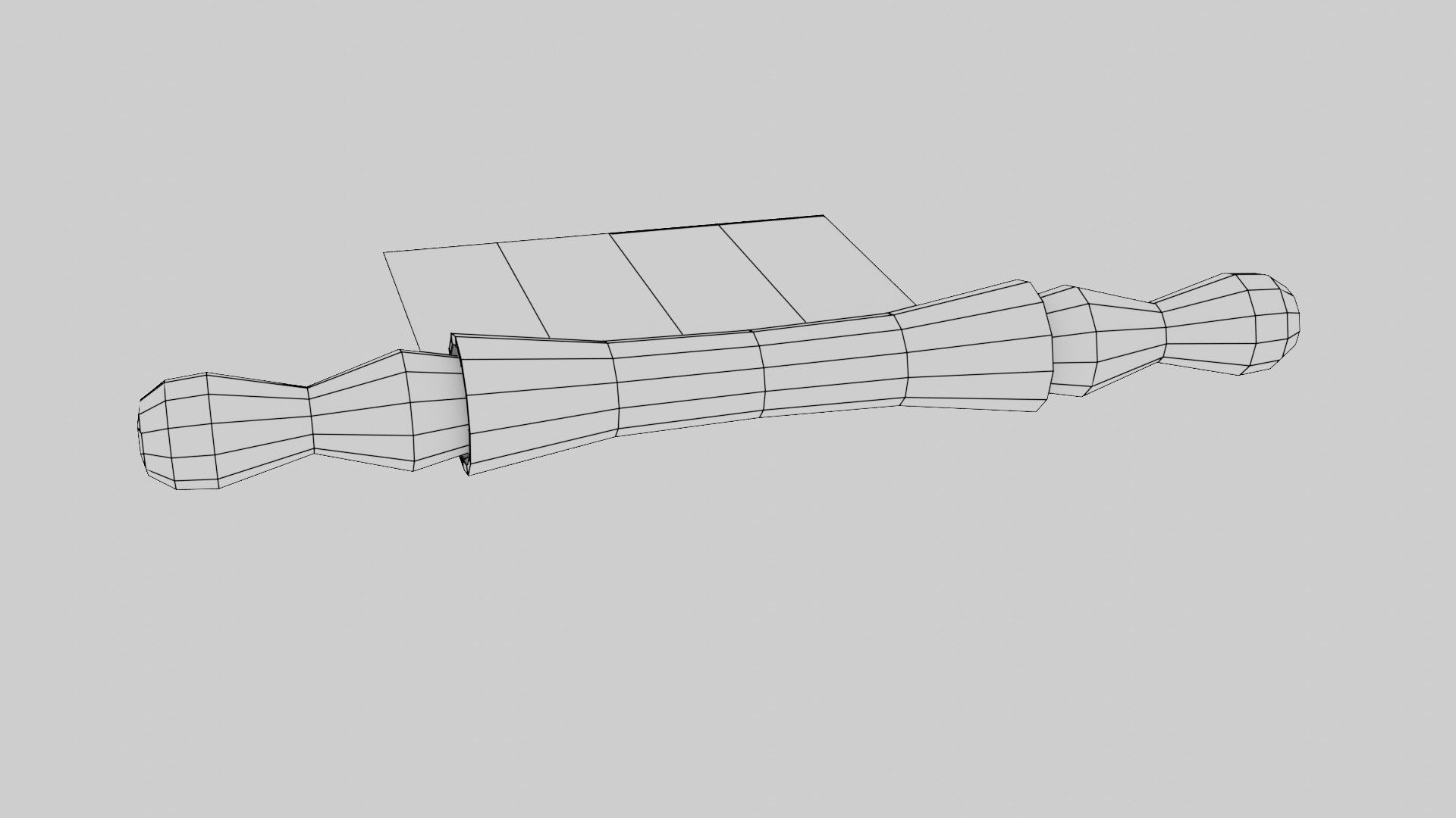 Antient Scroll Low-poly 3D model_19