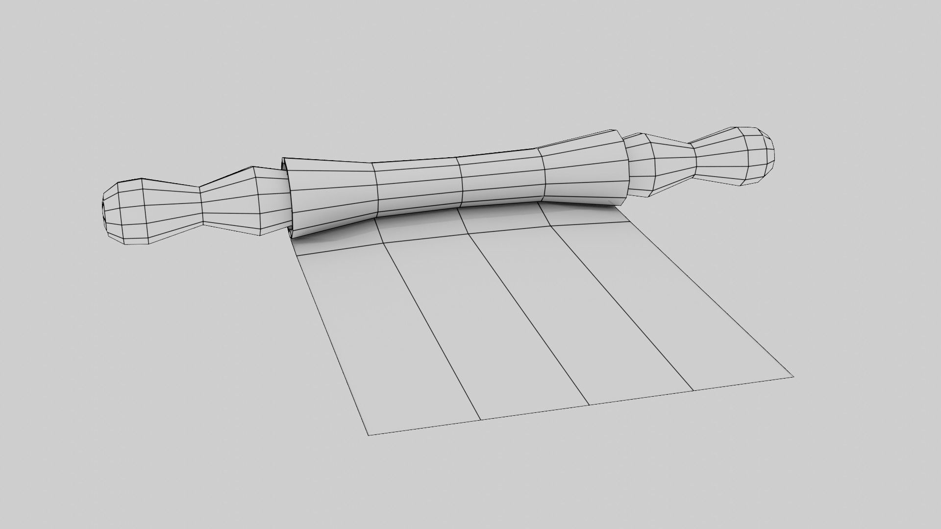 Antient Scroll Low-poly 3D model_7