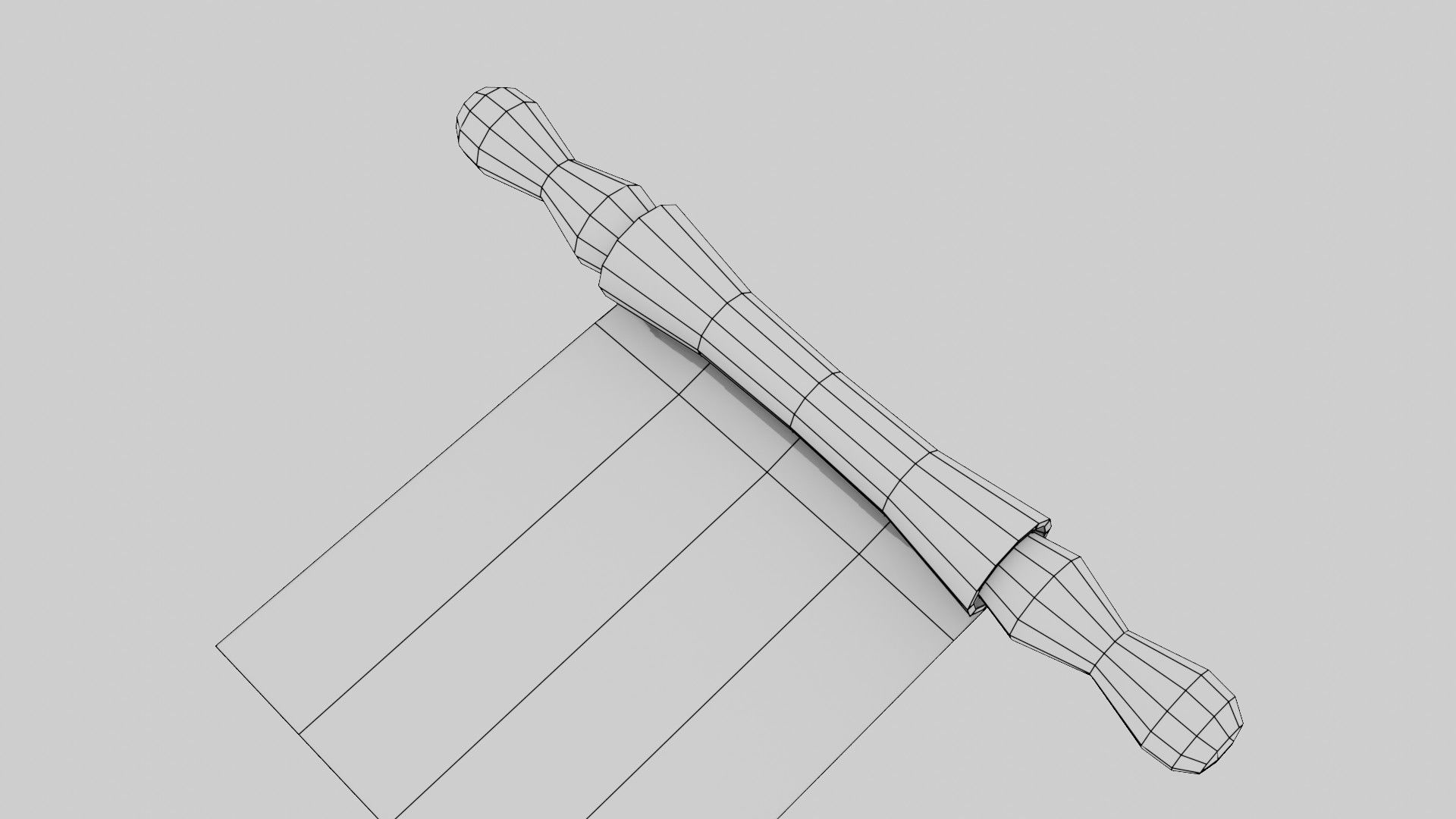 Antient Scroll Low-poly 3D model_29