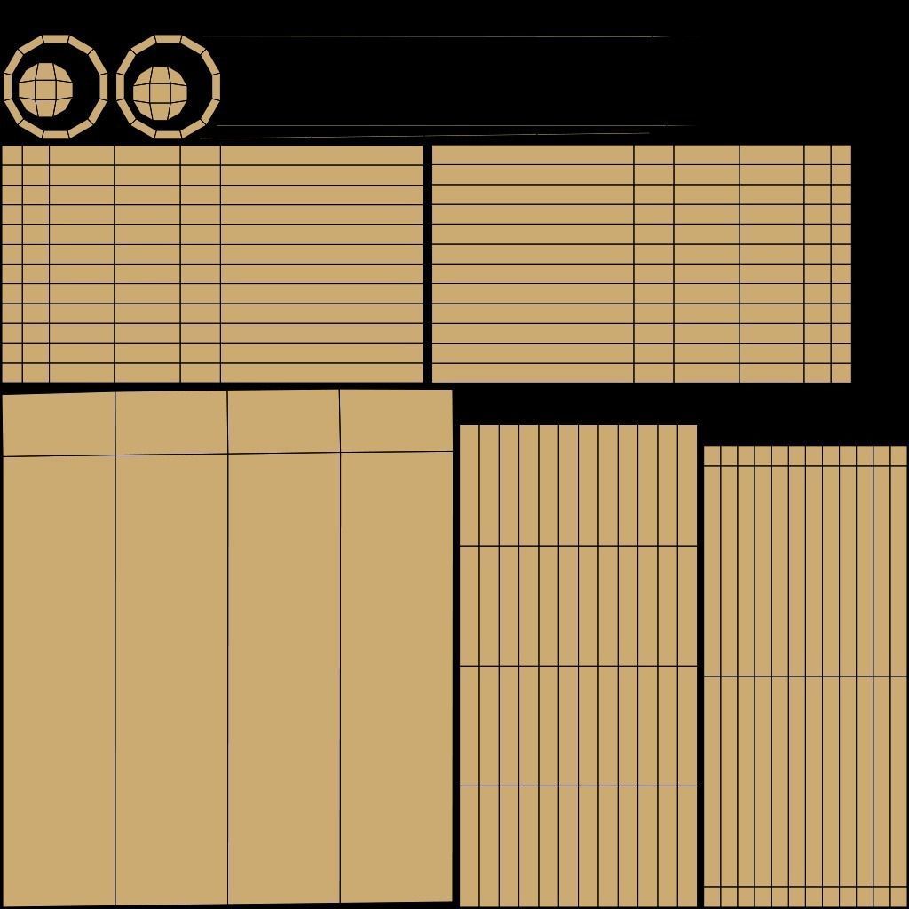 Antient Scroll Low-poly 3D model_32