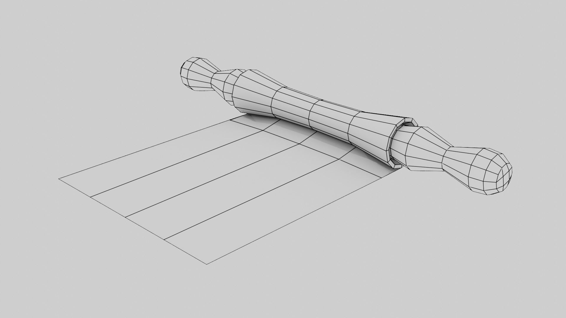 Antient Scroll Low-poly 3D model_1