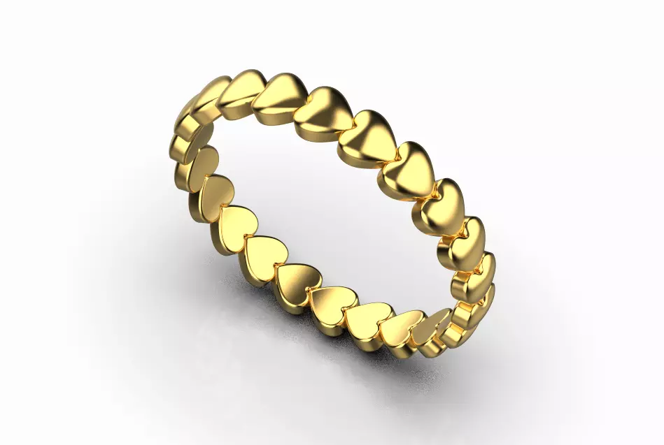Ring SOKOLOV Heart 3D print model_0
