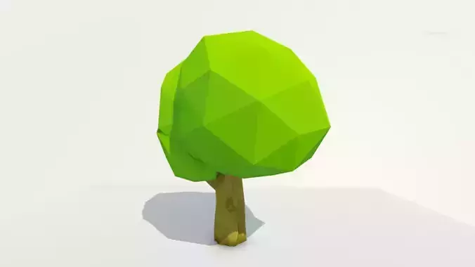 Low poly tree polygonal