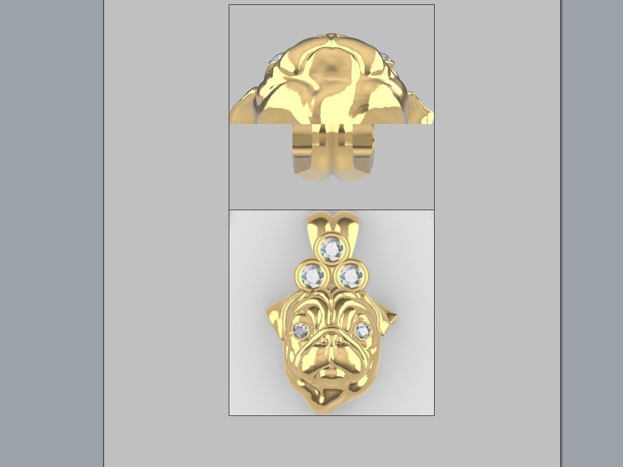 a cute dog pendant stl files verified chain stl freeee  3D print model_13