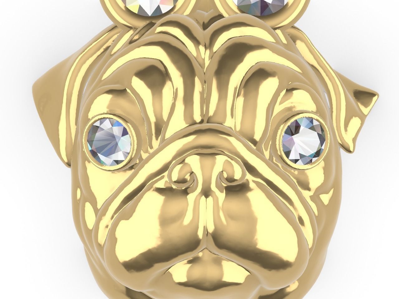a cute dog pendant stl files verified chain stl freeee  3D print model_4