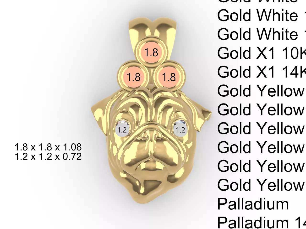 a cute dog pendant stl files verified chain stl freeee  3D print model_0