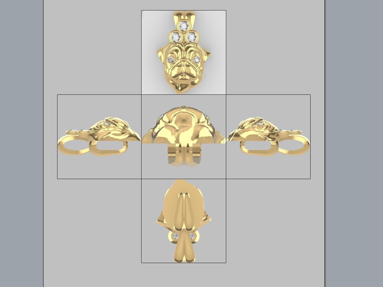 a cute dog pendant stl files verified chain stl freeee  3D print model_15