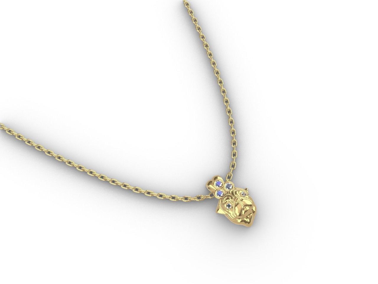 a cute dog pendant stl files verified chain stl freeee  3D print model_19