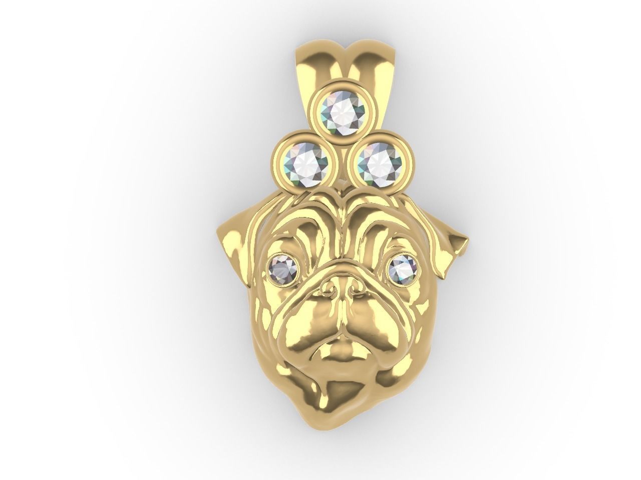 a cute dog pendant stl files verified chain stl freeee  3D print model_10