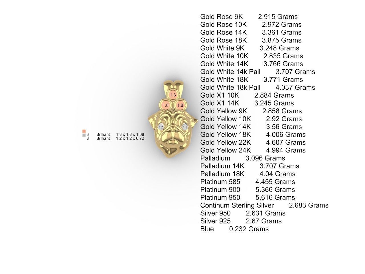 a cute dog pendant stl files verified chain stl freeee  3D print model_17