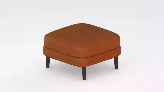 Ottoman - Leather Low-poly 3D model