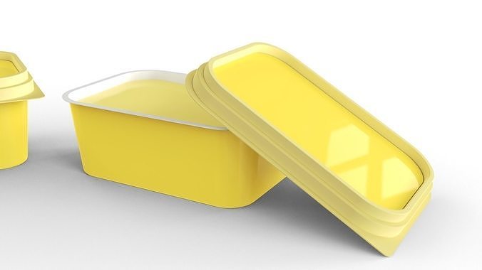 Butter Tub 3D model 7