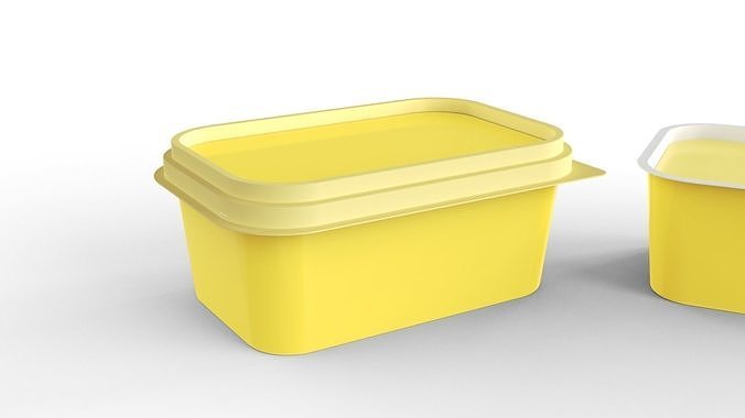 Butter Tub 3D model 2