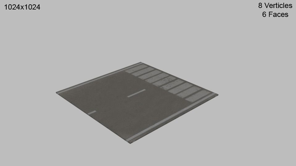 Low Poly Free 3d Roads  Free low-poly 3D model_2