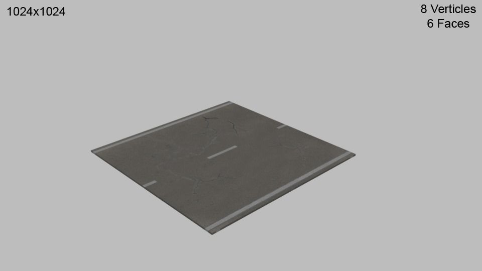 Low Poly Free 3d Roads  Free low-poly 3D model_3